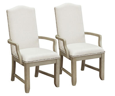 Prospect Hill Upholstered Back Armed Dining Chairs, 2-Pack