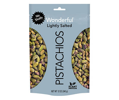 Lightly Salted Pistachios, No Shells, 12 Oz.