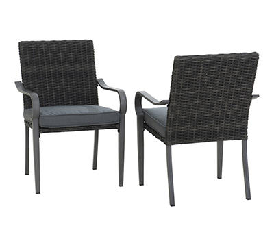 Broyhill Yorktown Wicker Cushioned Patio Dining Chairs, 2-Pack