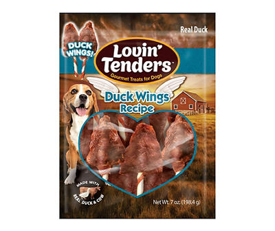 Lovin' Tenders Duck Wings Rawhide Dog Treats, 7 Oz.