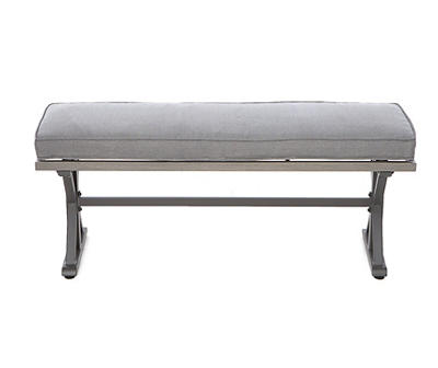 Pembroke Steel Cushioned Patio Dining Bench