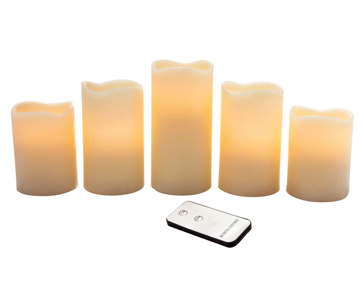 5Piece BatteryOperated LED Candle Set with Remote Control Big Lots