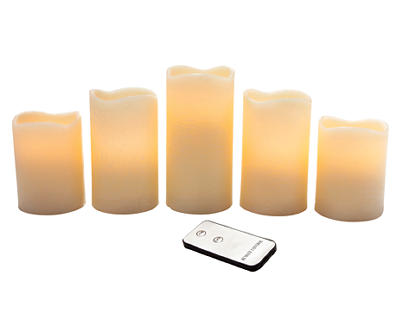 5-Piece Battery-Operated LED Candle Set with Remote Control