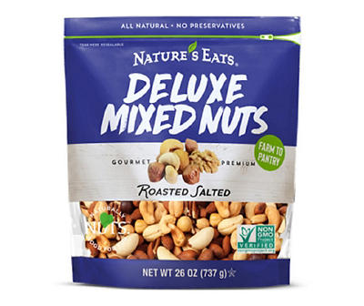 Roasted & Salted Deluxe Mixed Nuts, 26 Oz.
