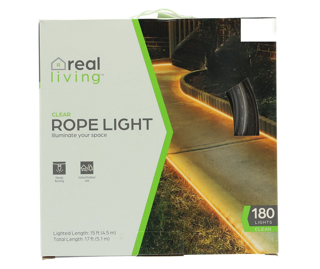 Real Living 15' Clear Rope Light Big Lots