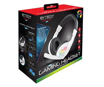 Bytech White LED Gaming Headset