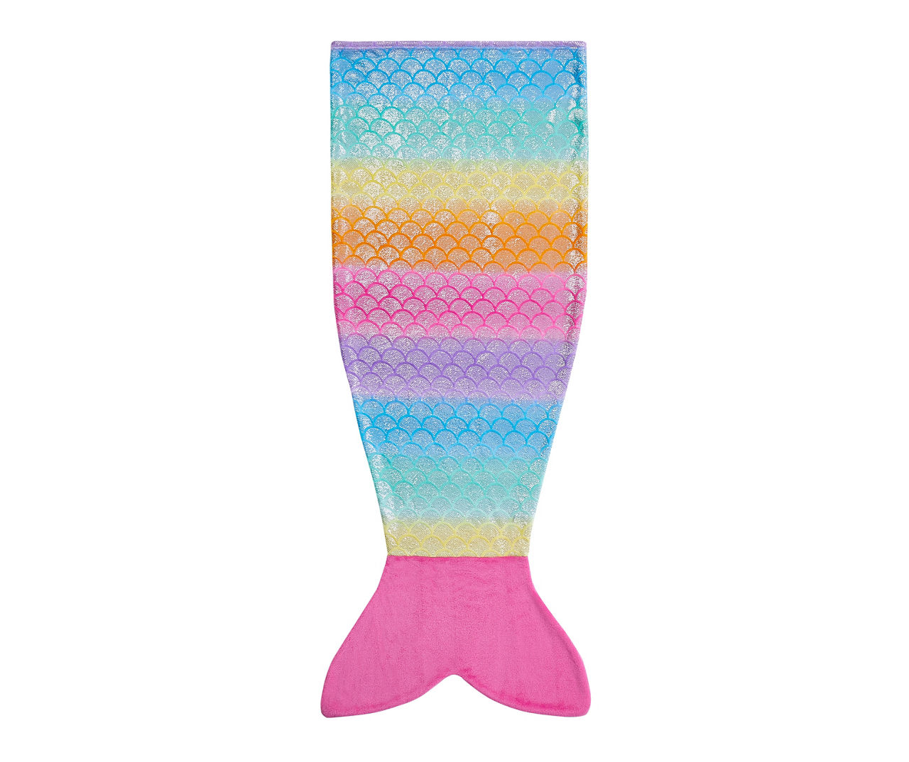Dream Street Pink & Rainbow Shimmer Kids' Mermaid Tail Blanket Big Lots