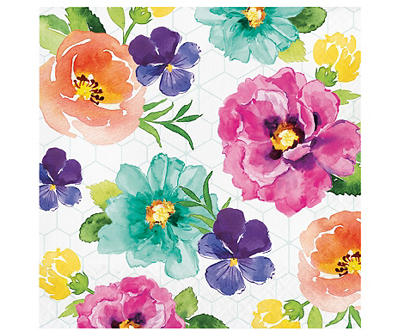 Spring Floral Paper Lunch Napkins, 30-Count