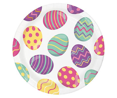 Colorful Eggs Paper Lunch Plates, 32-Count