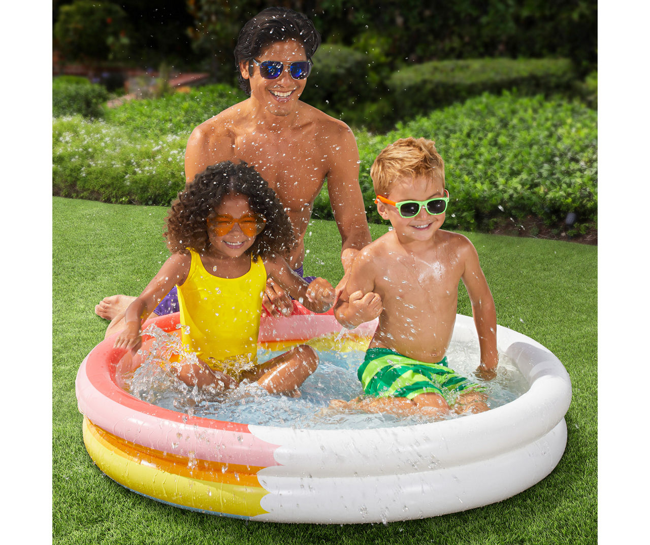 Rainbow sales inflatable pool