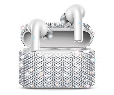 White Bling True Wireless Pro Bluetooth Earbuds