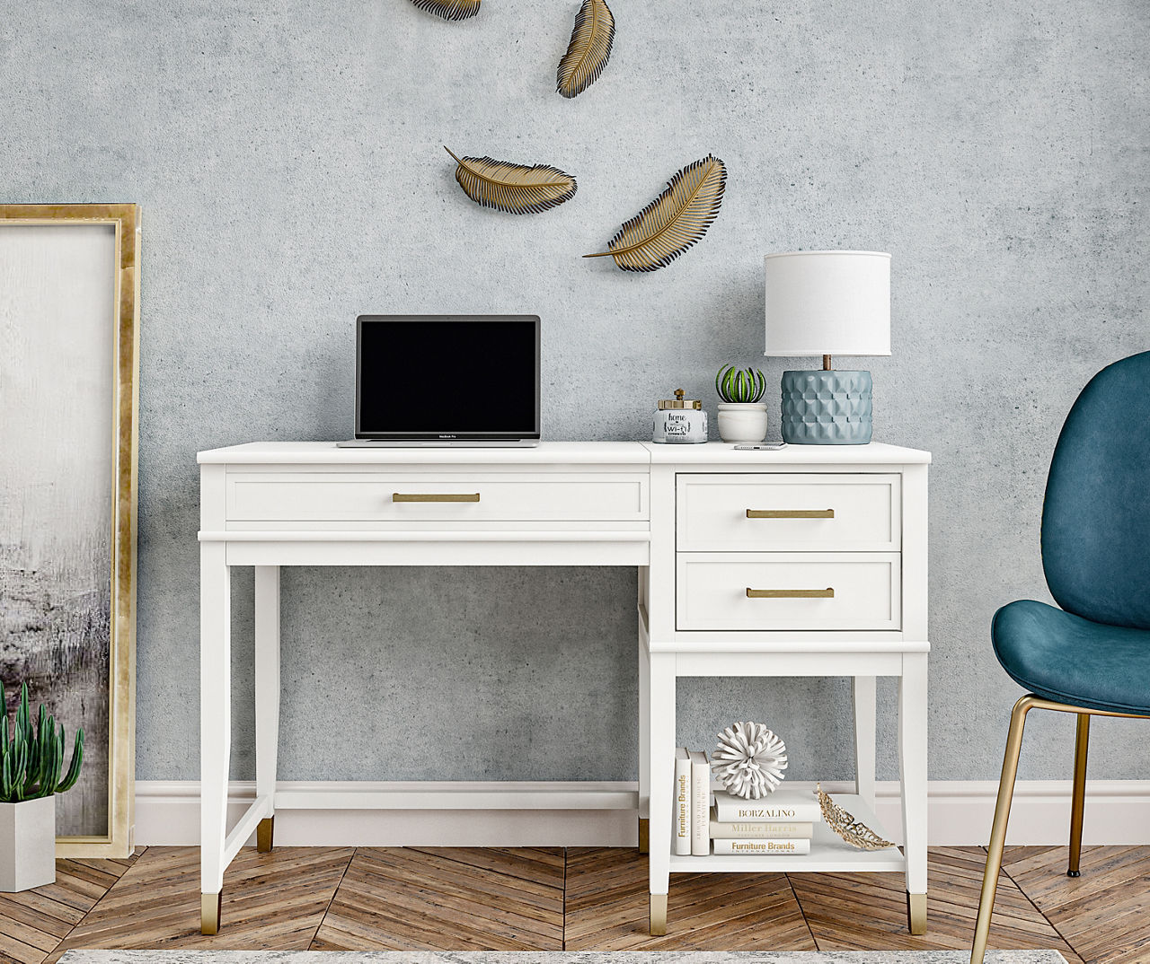 Dawnyell Desk Desktop is Very Wide and Thick Aesthetic Design