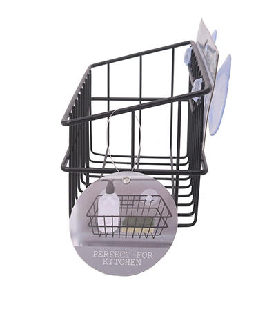 Black Suction Cup Basket Shower Caddy
