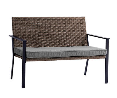 Broyhill Yorktown All-Weather Wicker Cushioned Patio Bench
