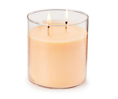 Strawberries & Cream Coral Jar Candle With Wood Lid, 15 oz.