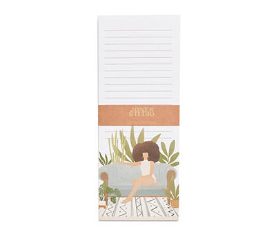 Brown & Green Plant Lady Notepad