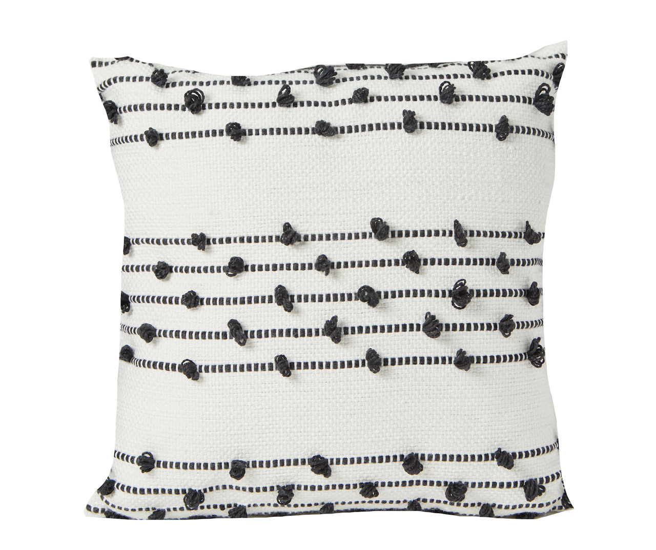 Black and white discount pom pom pillow