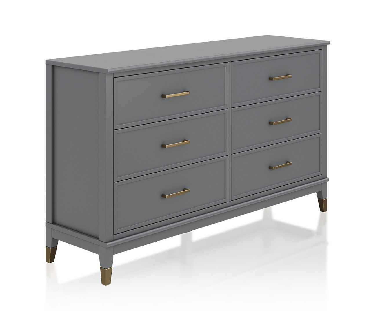 Westerleigh Graphite Gray 6-Drawer Dresser