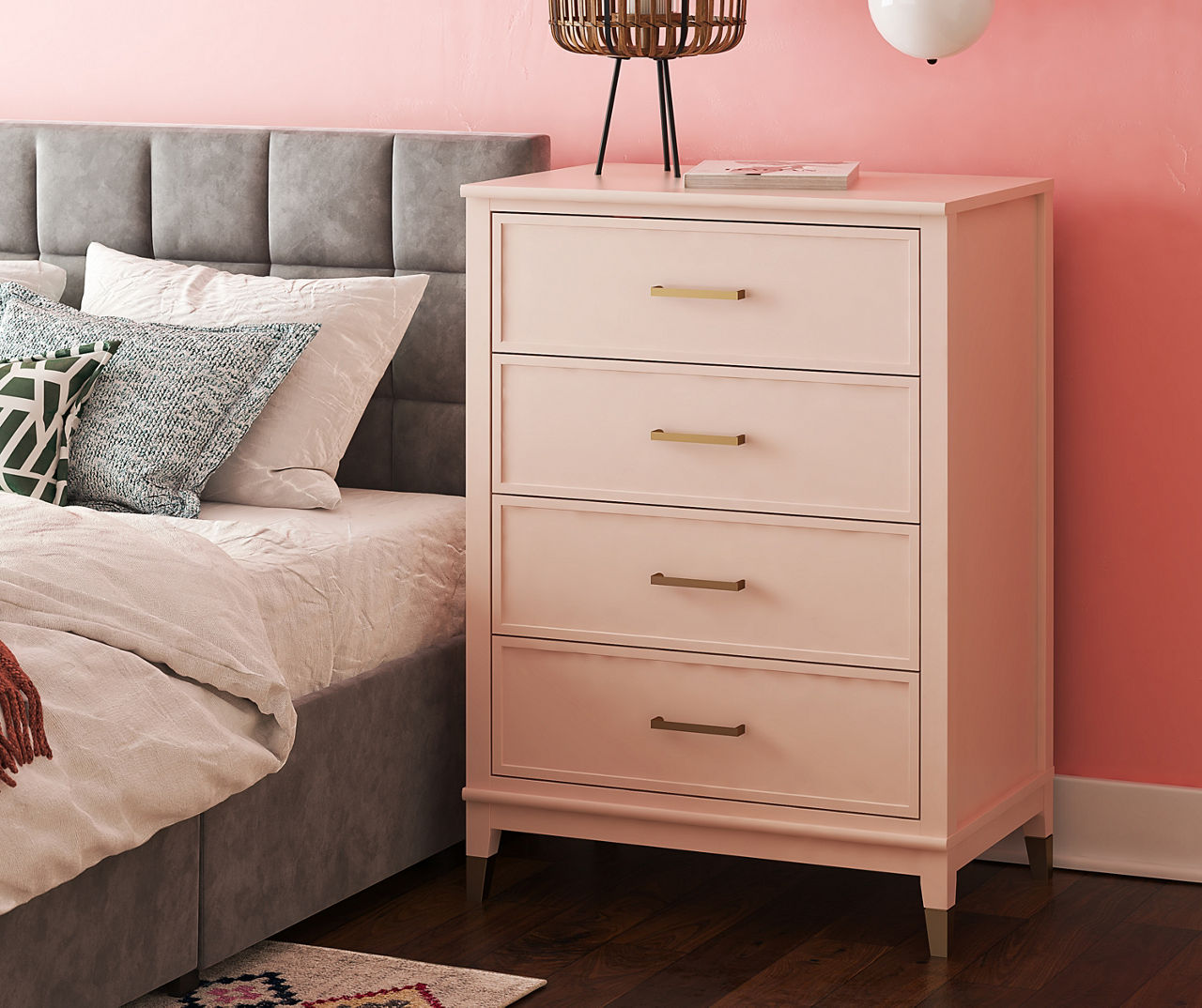 CosmoLiving Westerleigh Pink 4 Drawer Dresser Big Lots