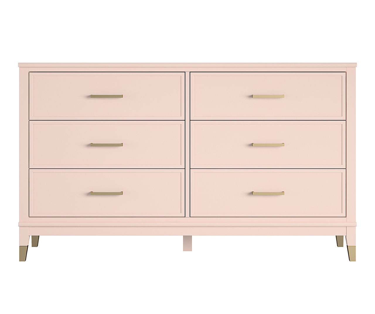 Westerleigh Pink 6-Drawer Dresser
