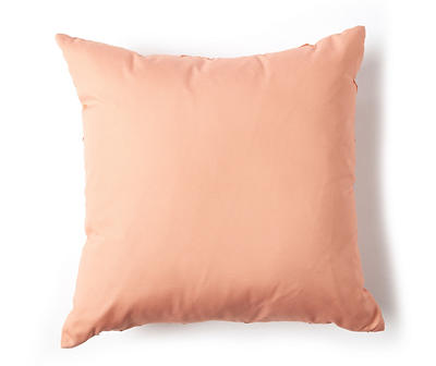 Dusty Coral Diamond Pintuck Outdoor Throw Pillow