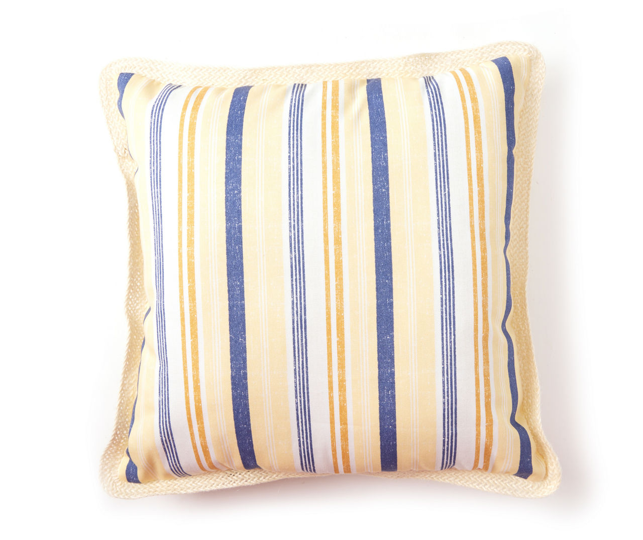 Gladys Mellow Yellow Stripe Outdoor Throw Pillow