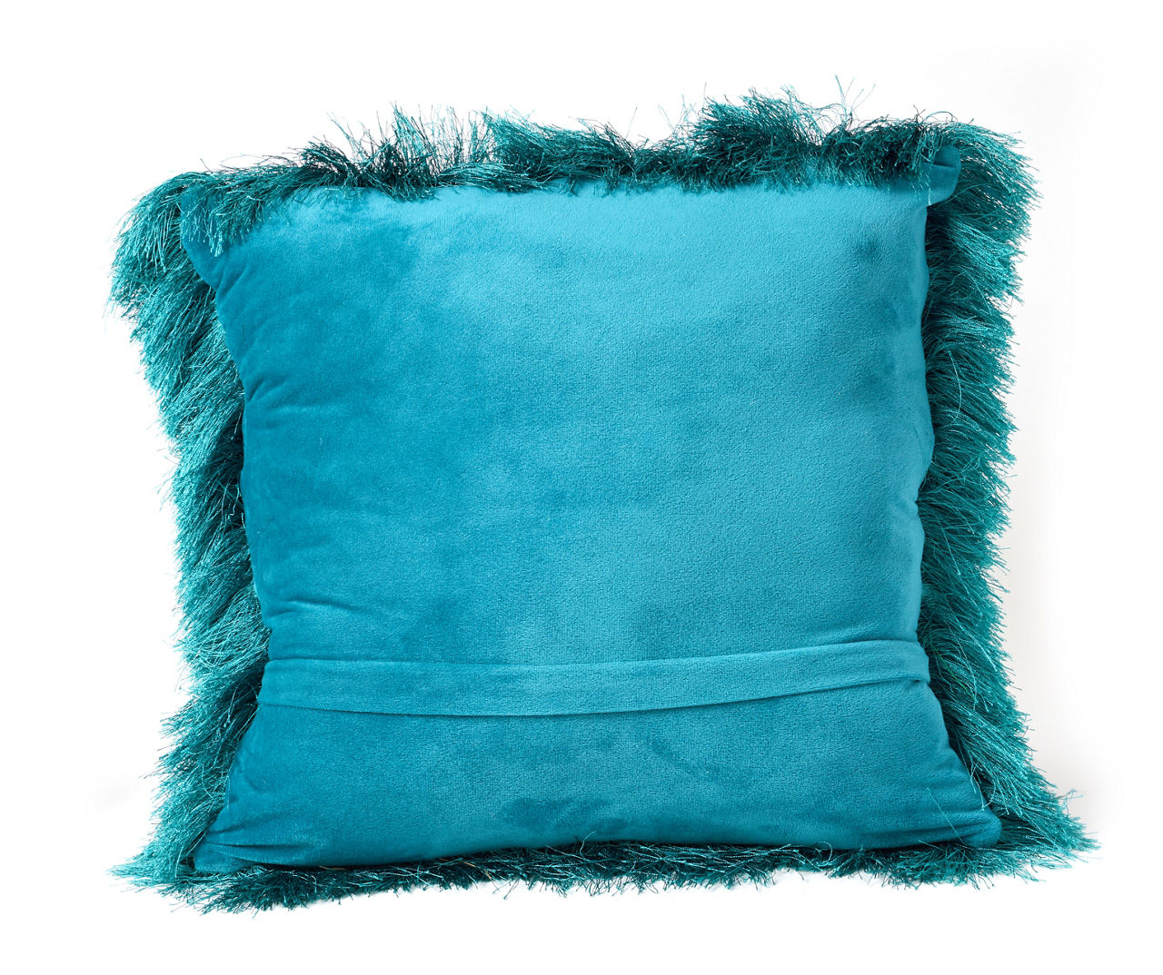 Teal faux fur pillows hot sale