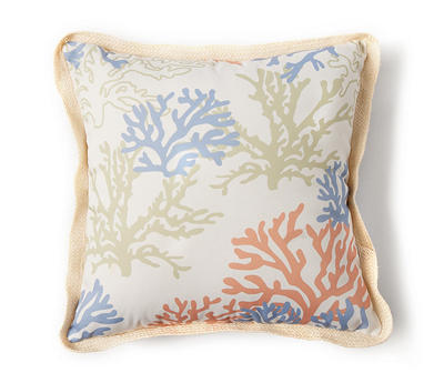 Sea Coral Outdoor Throw Pillow