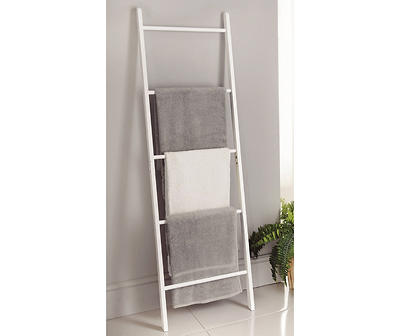 White 5-Tier Ladder Towel Rack