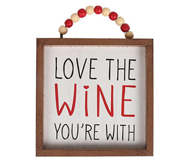 "Love the Wine You're With" Bead Handle Tabletop Decor