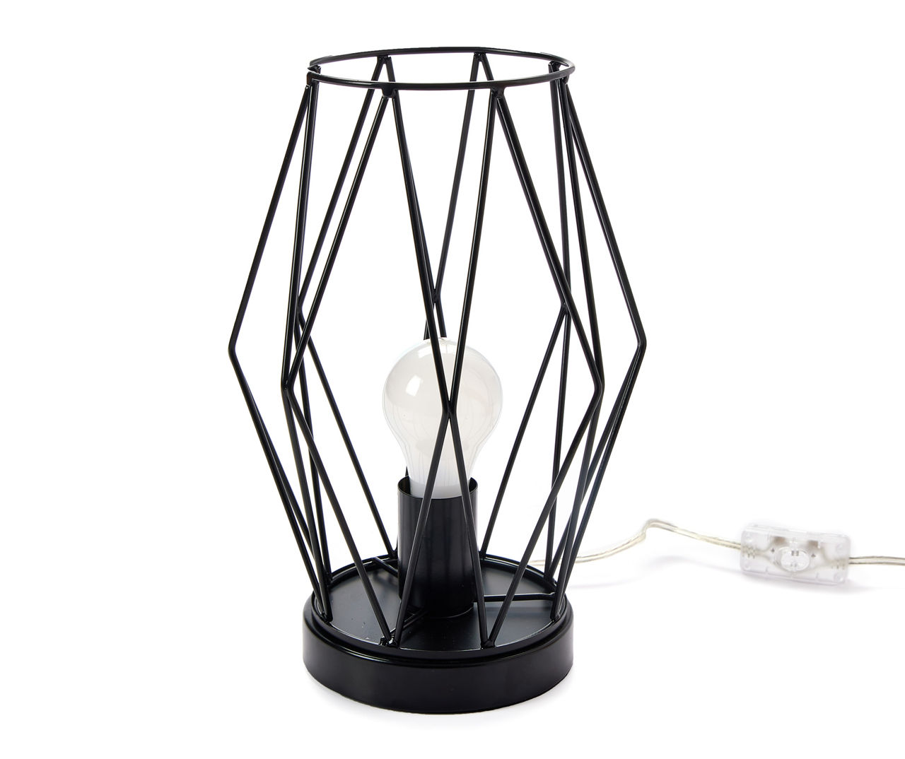 Uitgaan van studie Mail Real Living Black Wire Geometric Table Lamp | Big Lots
