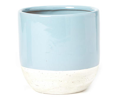 5.9" Blue Glaze Ceramic Planter