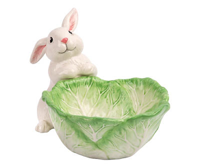 Bunny Cabbage Bowl Figurine