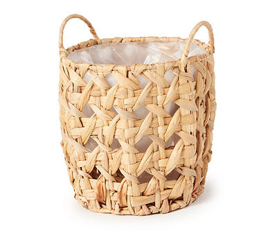 Real Living Woven Water Hyacinth Planter Basket