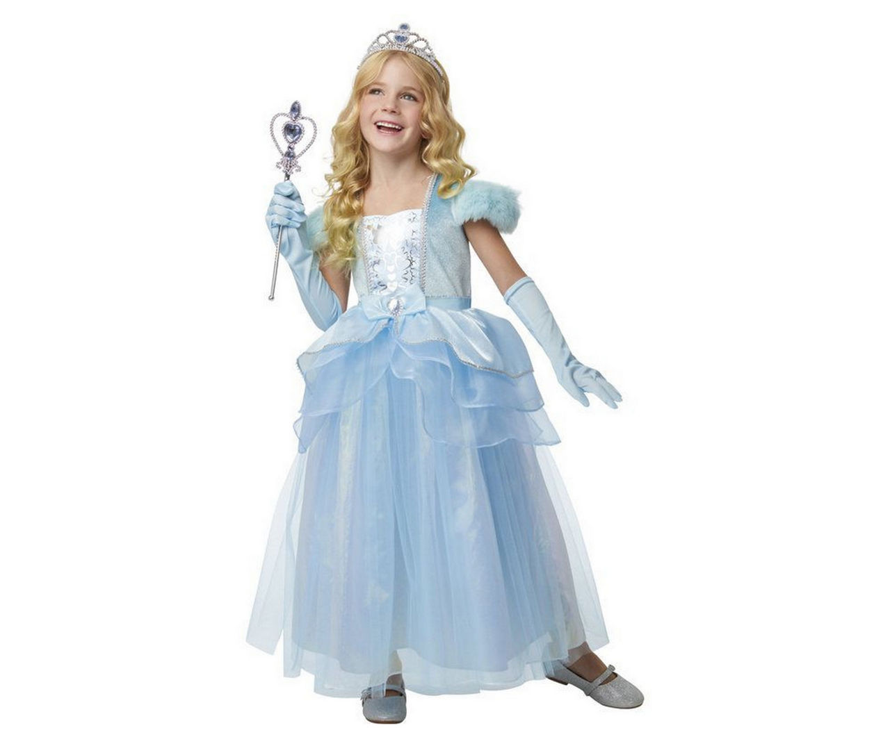 Kids Size M Blue Princess Costume