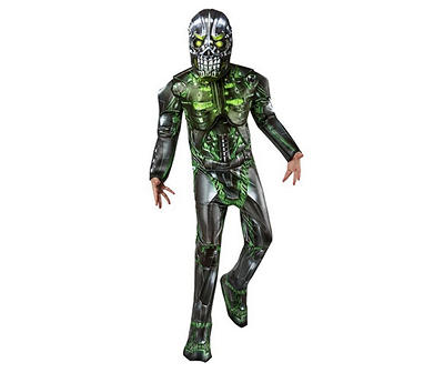 Kids Size M Light-Up Green Cyborg Costume