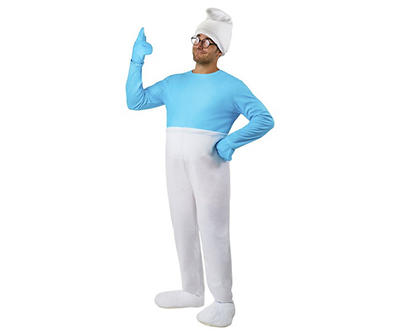 Adult Size S/M The Smurfs Brainy Smurf Costume