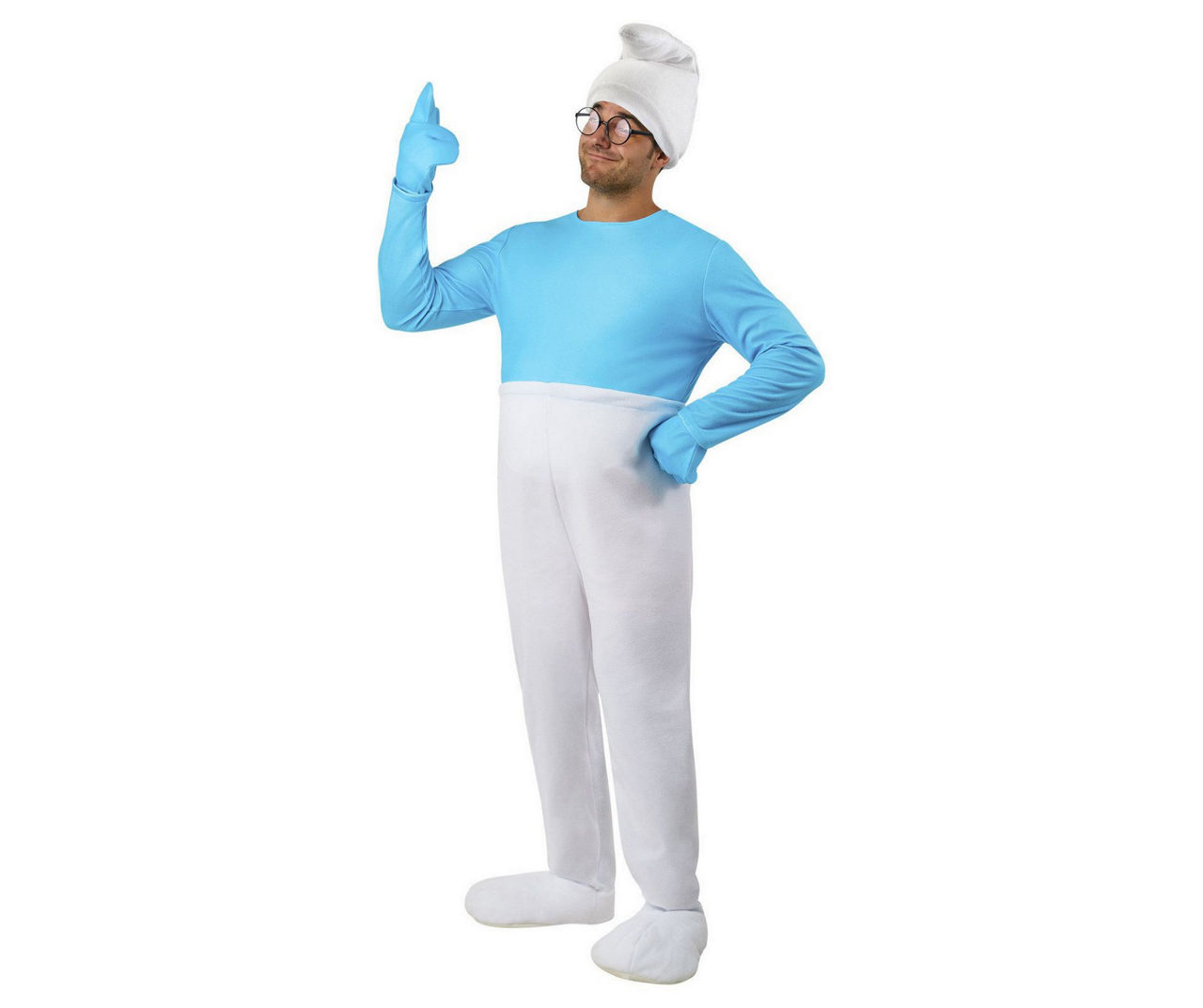 Adult Size L/XL The Smurfs Brainy Smurf Costume