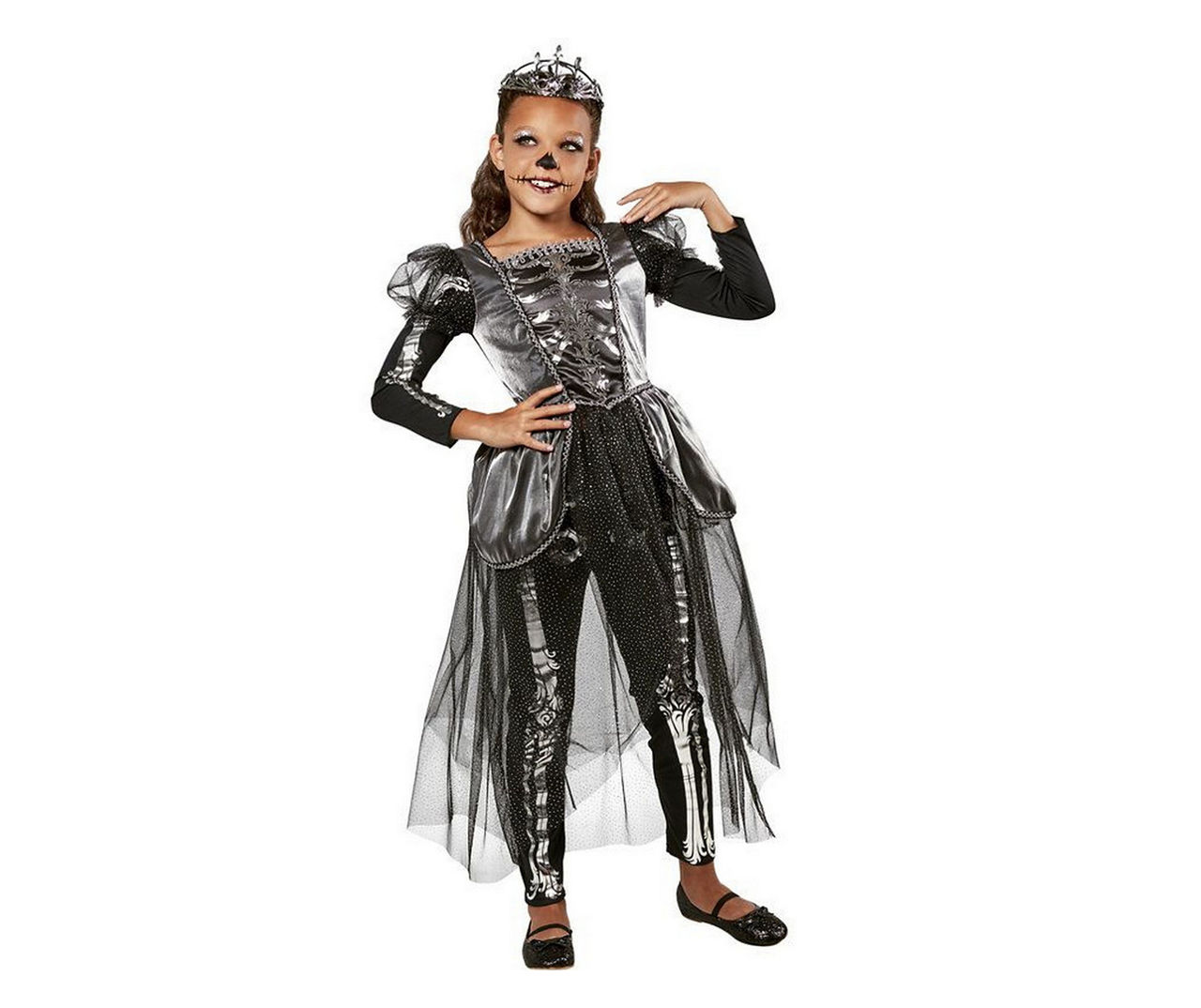 Kids Size M Skeleton Princess Costume