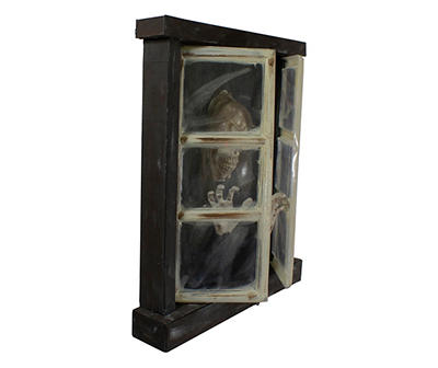 34" Skeleton Opening Window Animated Decor