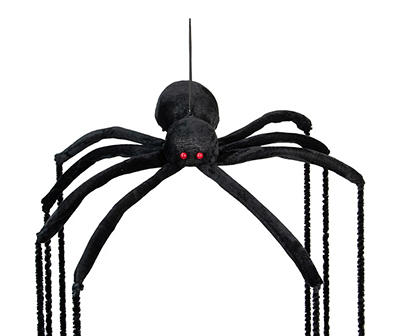 6' Black Long Legged Spider Hanging Decor