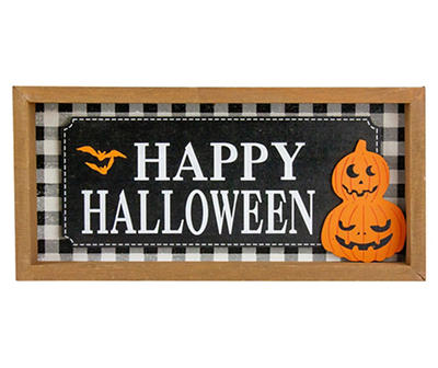 "Trick or Treat" & "Happy Halloween" 2-Piece Framed Decor Set