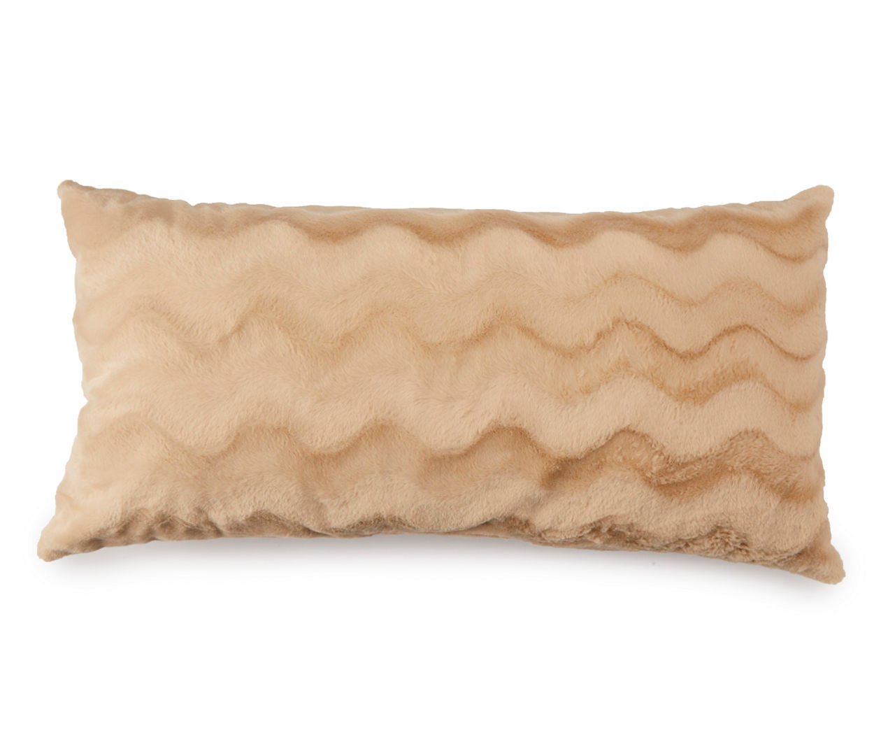 Tan Fur Lumbar Pillow