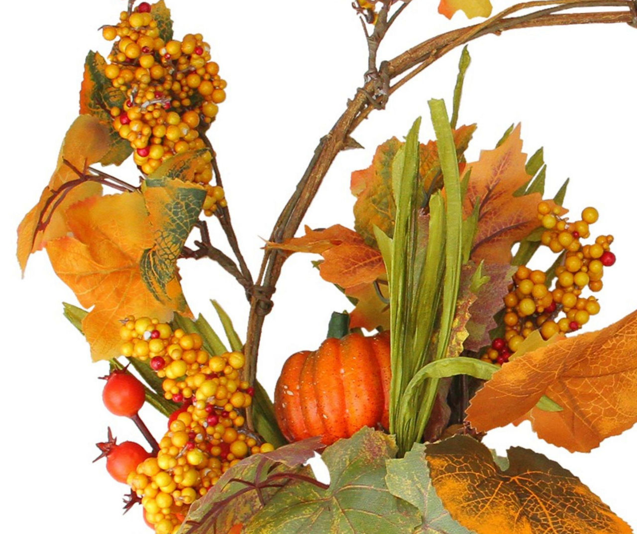 Northlight Orange & Yellow Cornucopia Leaves Harvest Wreath, (18 ...