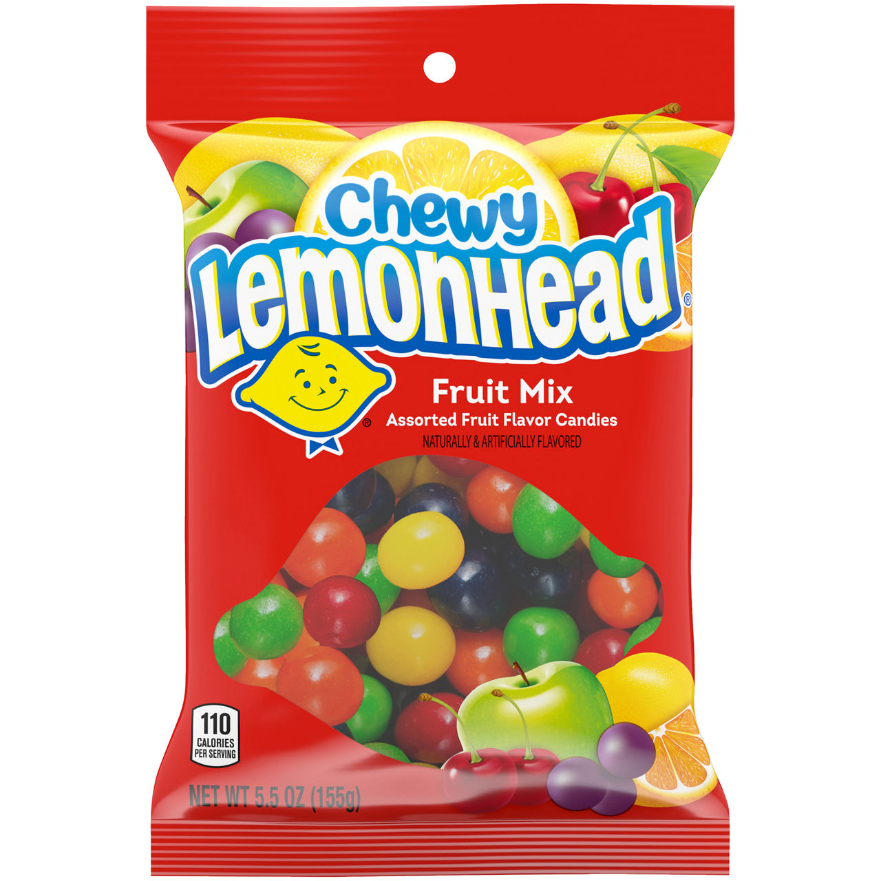 LEMONHEAD CHEWY LEMONHEAD Fruit Mix Assorted Fruit Flavored Candies 5.5 ...