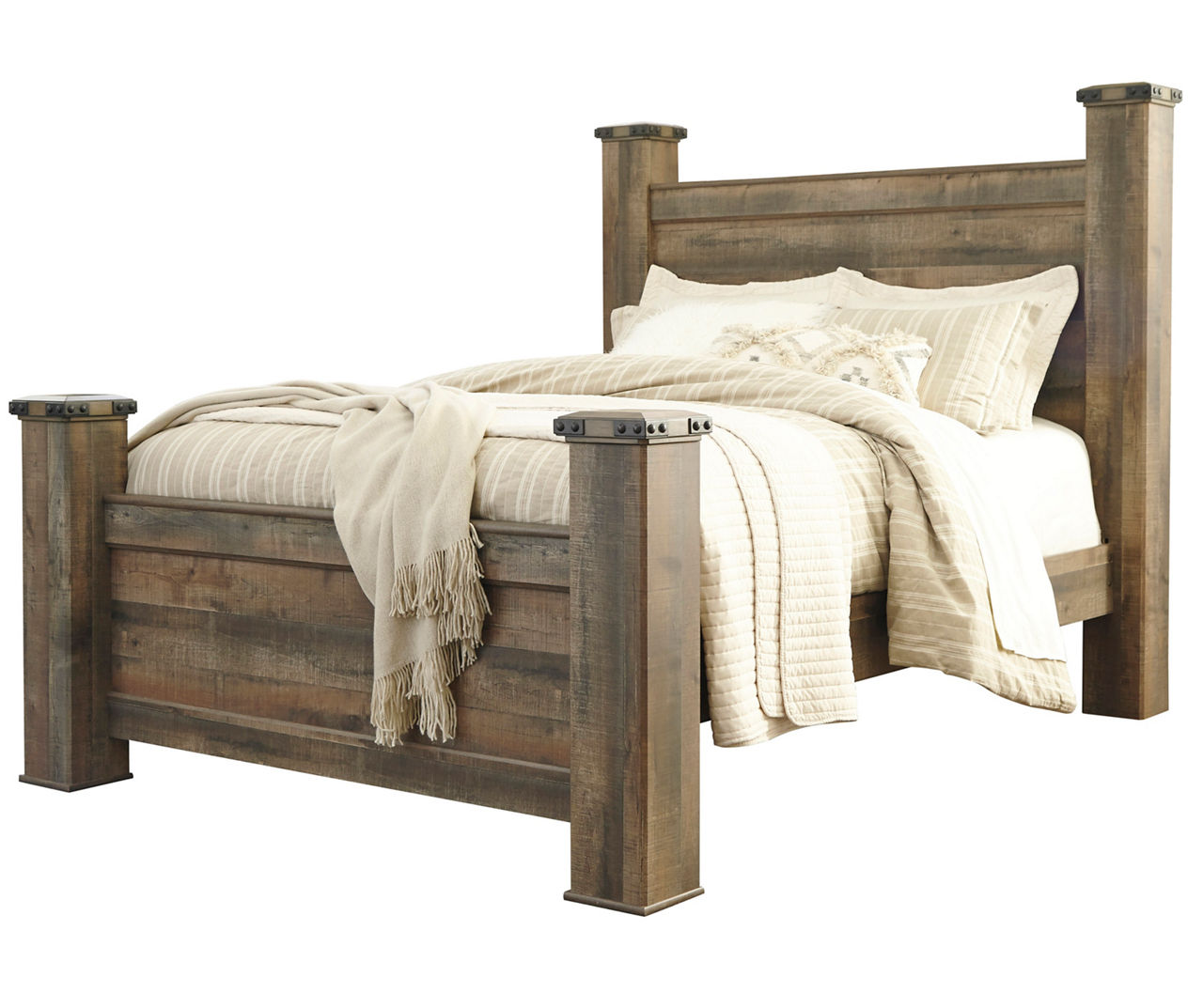 Signature Design By Ashley Rustic Queen/King Poster Headboard Posts