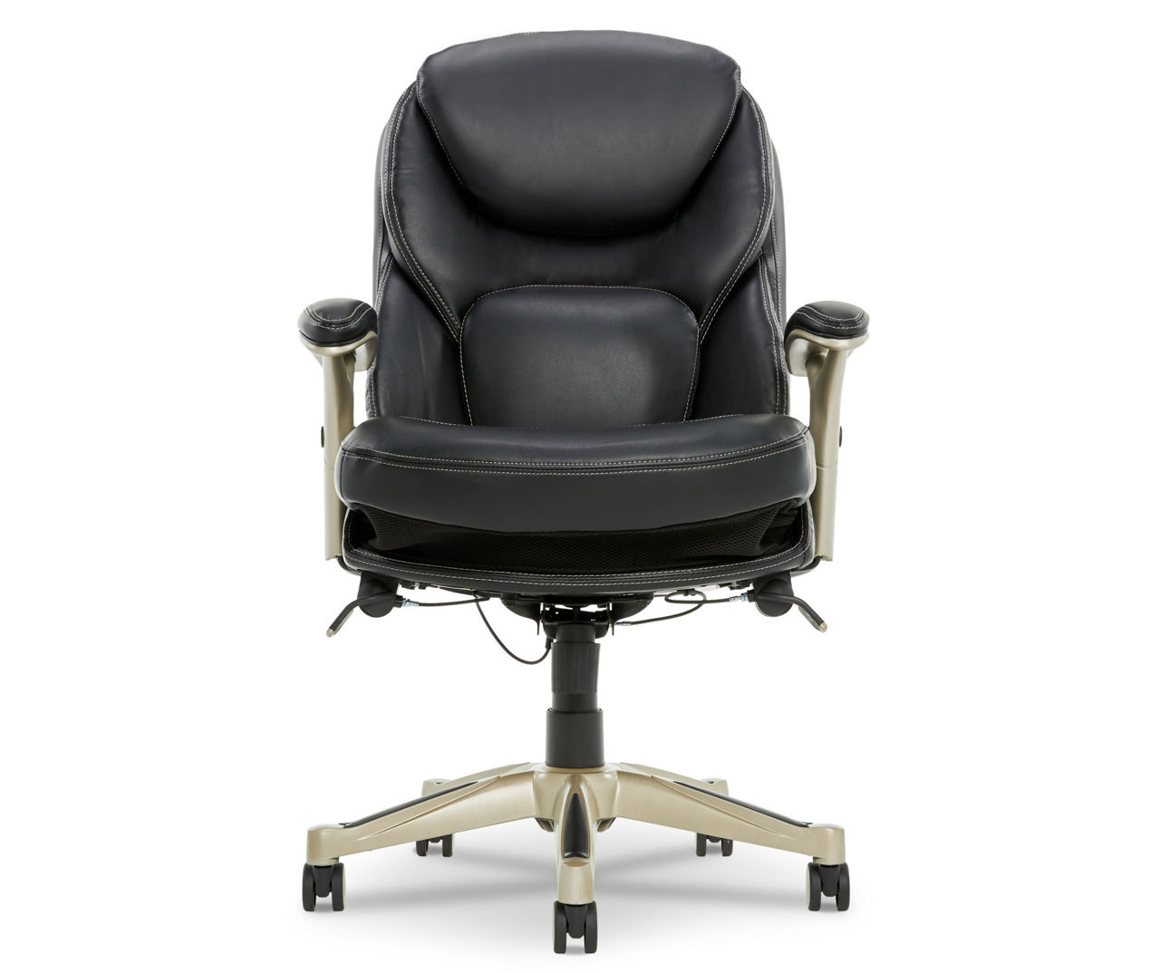 Serta Mid-Back Office Chair With Mesh Accents And Memory Foam, Black