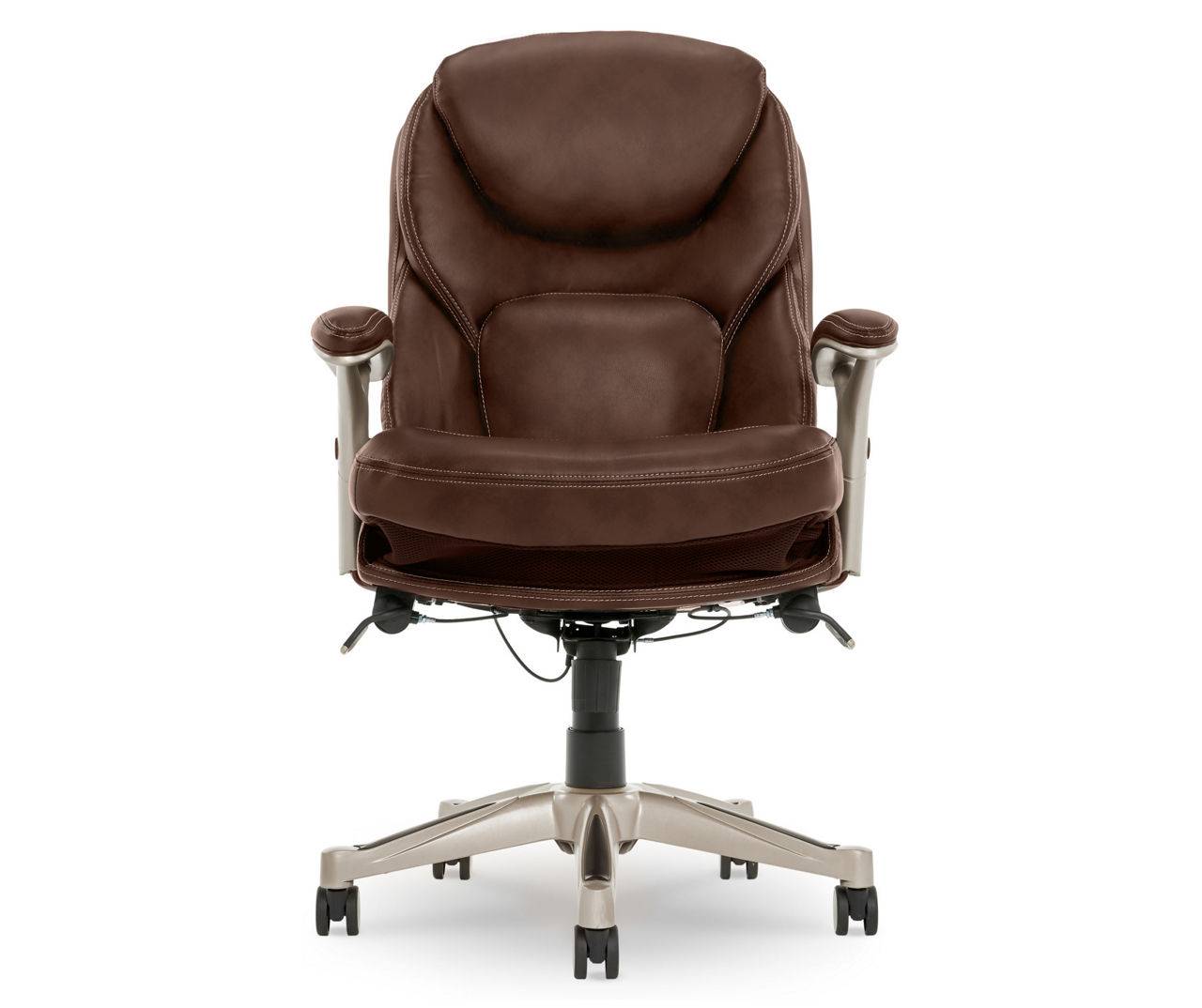 Serta Claremont Chestnut Brown Bonded Leather Office Chair Big Lots