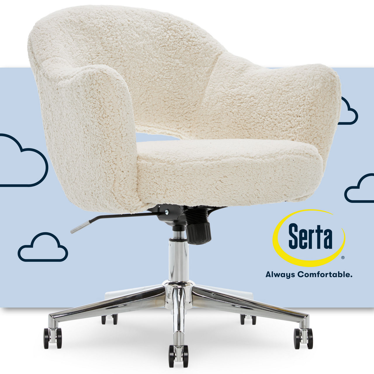 Serta Valetta Home Office Chair, Dovetail Gray
