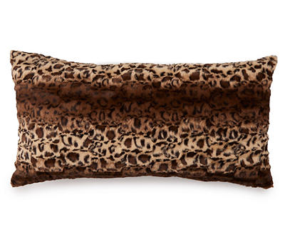 Brown & Tan Leopard Print Fuzzy Body Pillow